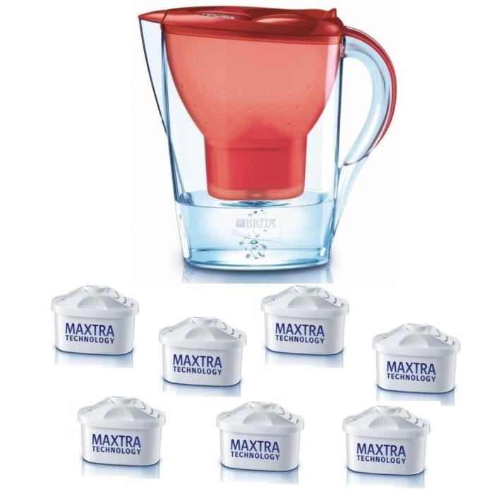 BRITA 1 carafe MARELLA ROUGE + 7 Cartouches