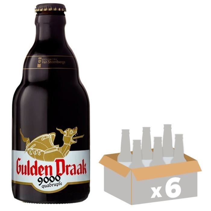 BRASSERIE VAN STEENBERGE Gulden Draak 9000 Quadruple Bière Brune - 33 cl x6 - 10,5 %