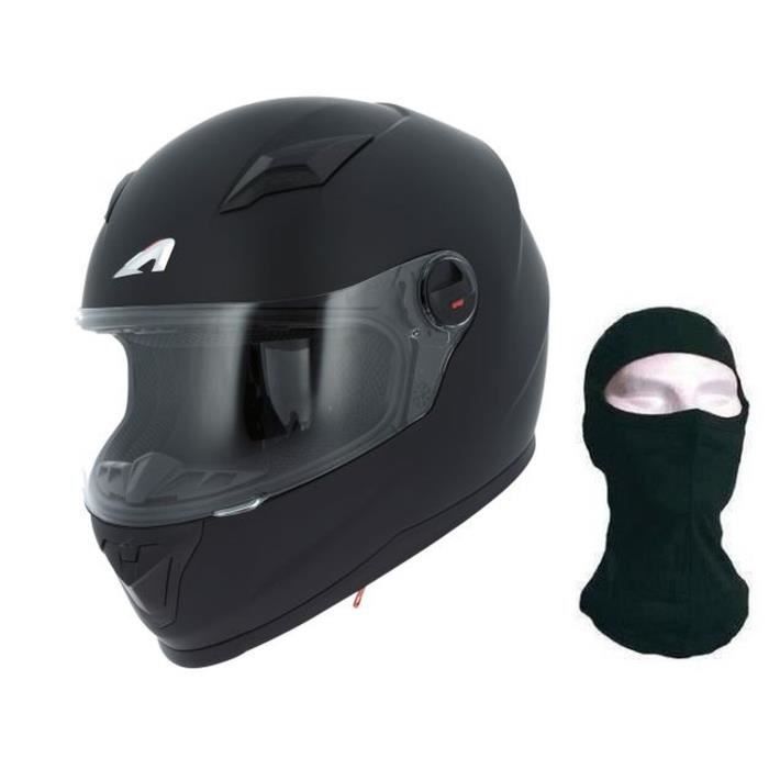 ASTONE Casque Intégral GT Noir Mat + Cagoule