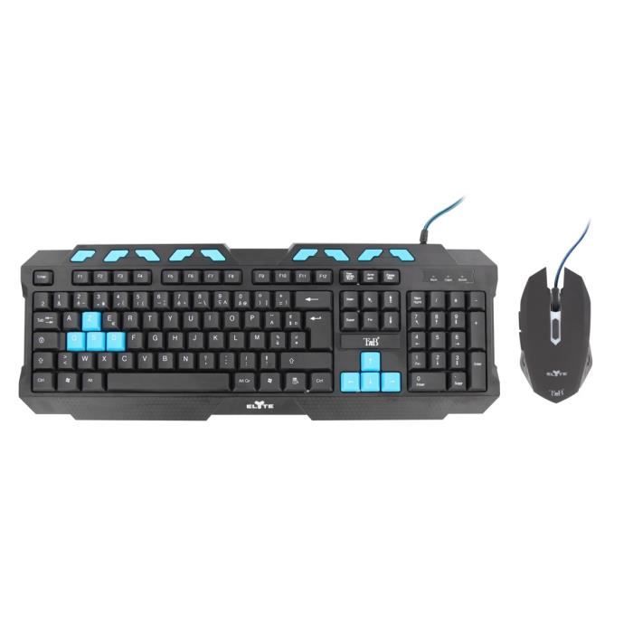 T'nB Clavier + Souris Elyte Combo Gaming Filaire USB PC/MAC