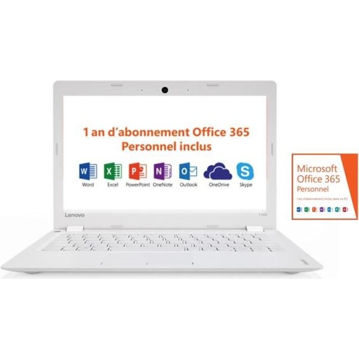 LENOVO PC Portable Ideapad 100S-11IBY 11,6\
