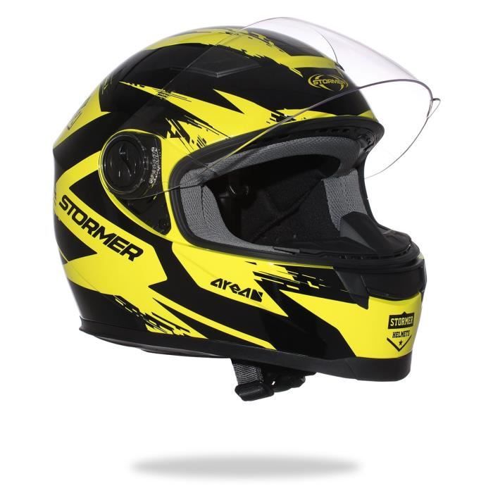 STORMER Casque intégral area mix fluo noir jaune