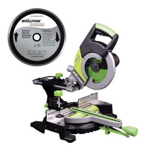 EVOLUTION Scie onglet radiale multi-usages FURY3XL + disque diamant FURY 255mm