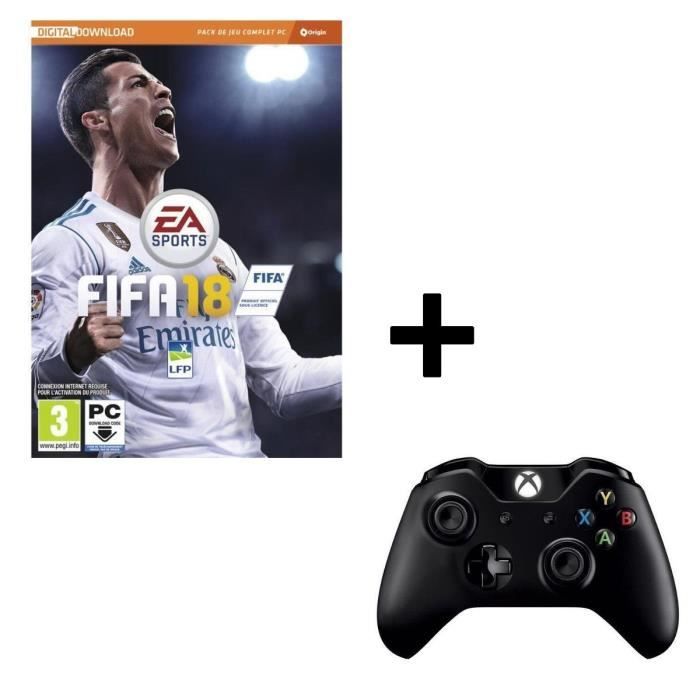 Pack FIFA 18 Jeu PC + Manette Sans Fil PC / Xbox One