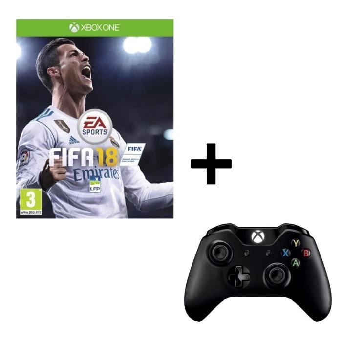 Pack FIFA 18 Jeu Xbox One + Manette Sans Fil PC / Xbox One