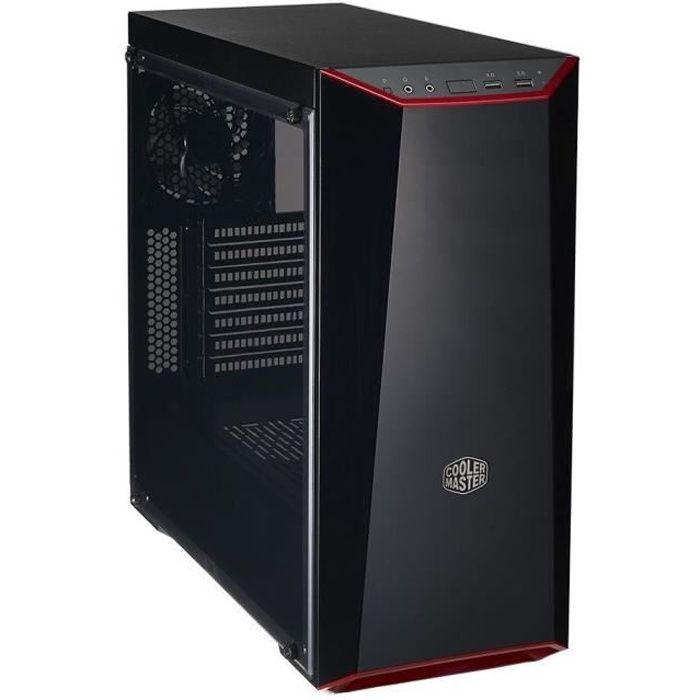 Cooler Master Boîtier PC MasterBox Lite 5 - Moyen Tour - Panneau acrylique transparent - Noir