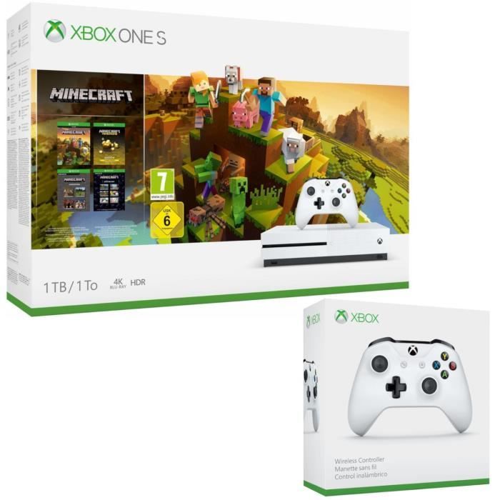 Xbox One S 1 To Minecraft Creators + 2e manette