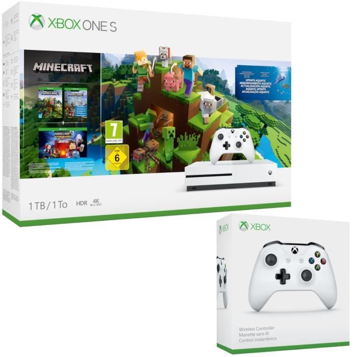 Xbox One S 1 To Minecraft + 2e manette