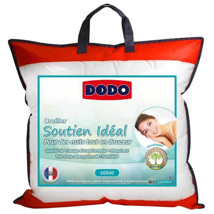 DODO Oreiller SOUTIEN IDEAL 60x60 cm blanc