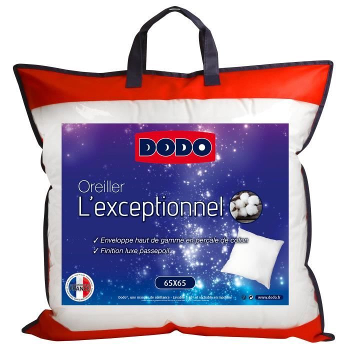DODO Oreiller L'EXCEPTIONNEL - 65 x 65 cm - Blanc