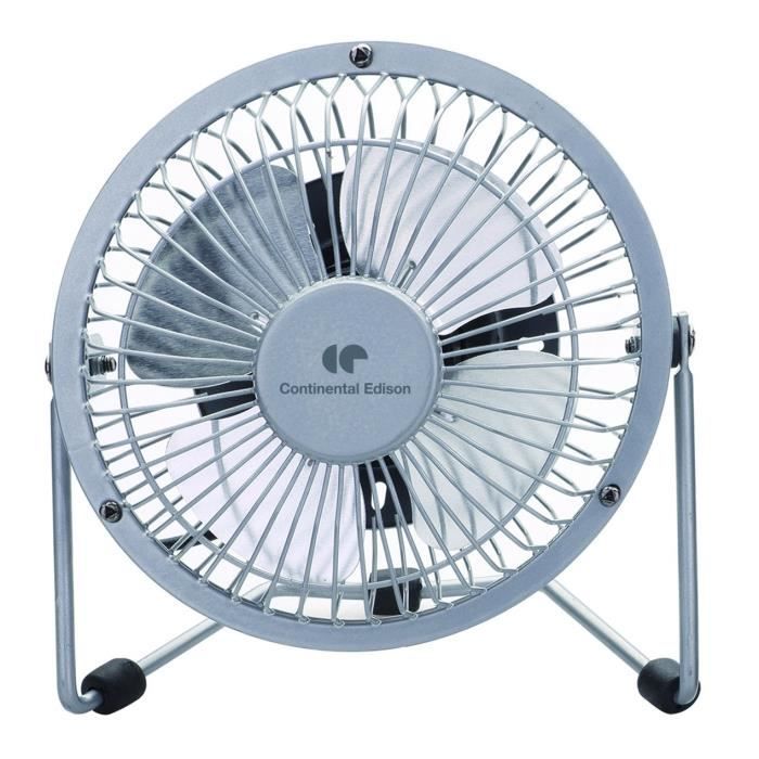 CONTINENTAL EDISON Ventilateur USB Aluminium