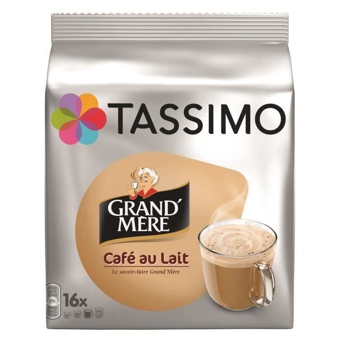 TASSIMO Café au lait Grand'mère - 5 paquets de 16 dosettes