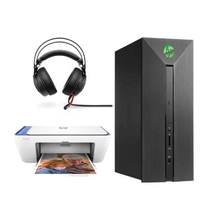 HP PC de Bureau Pavilion Gaming 690-0004nf -i5-8400 - 8Go Ram+Stockage1To+128GoSSD - NvidiaGeForceGTX1060 + imprimante +Casque