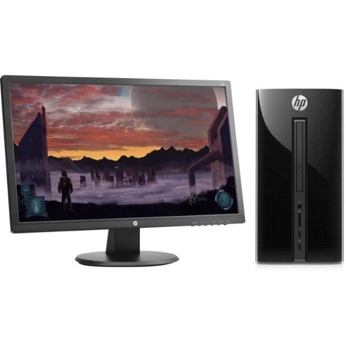 HP PC de Bureau Pavillon 570p000nf - RAM 4Go - Pentium G4560 - Intel HD Graphics - Stockage 16Go Optane + 1To + Ecran 24\