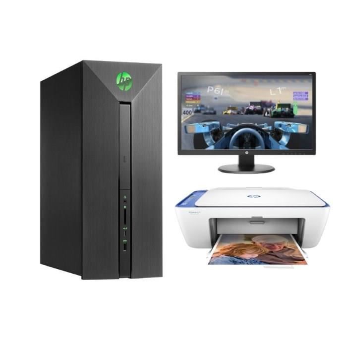 HP PC de Bureau Pavilion Power 580-112nf - i5-8400 - 8GoRam + Stockage1To + SSD128Go - NvidiaGeForceGTX1060 +W10+imprimante+Ecran