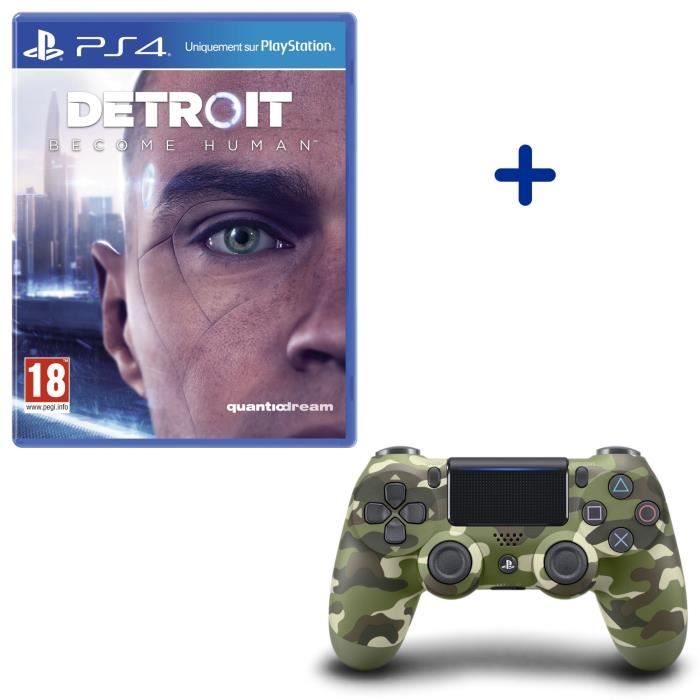 Detroit Become Human + Manette DualShock 4 Green Camo