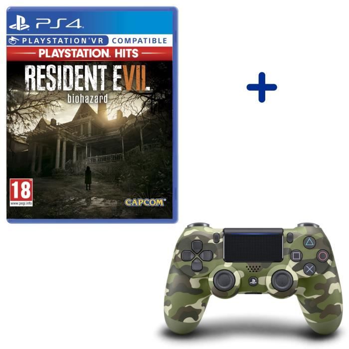 Resident Evil VII PlayStation Hits + Manette DualShock 4 Green Camo