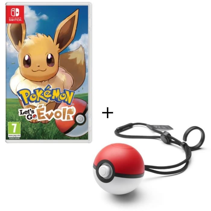 Pack Jeu Pokemon Let's Go Evoli Switch + Poke Ball Plus