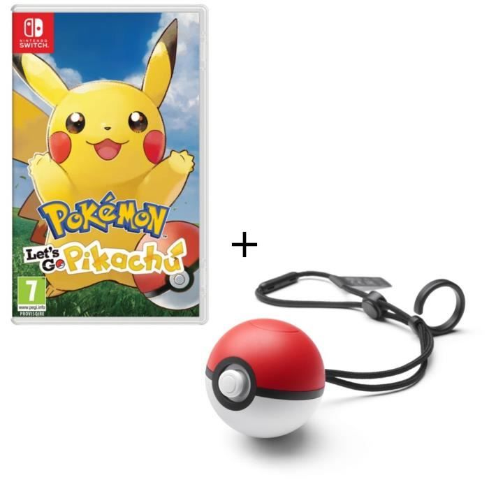Pack Jeu Pokemon Let's Go Pikachu Switch + Poke Ball Plus
