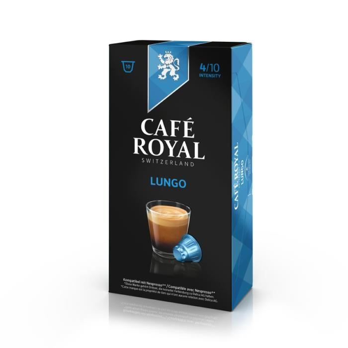 10 capsules Cafe Royal Lungo Capsules compatibles Système Nespresso ®