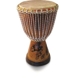 DELSON V Grand Djembé du Sénégal en bois ? 36cm - Hauteur : 65 cm