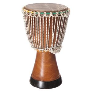 DELSON W Moyen Djembé du Sénégal en bois ? 30cm - Hauteur : 55cm