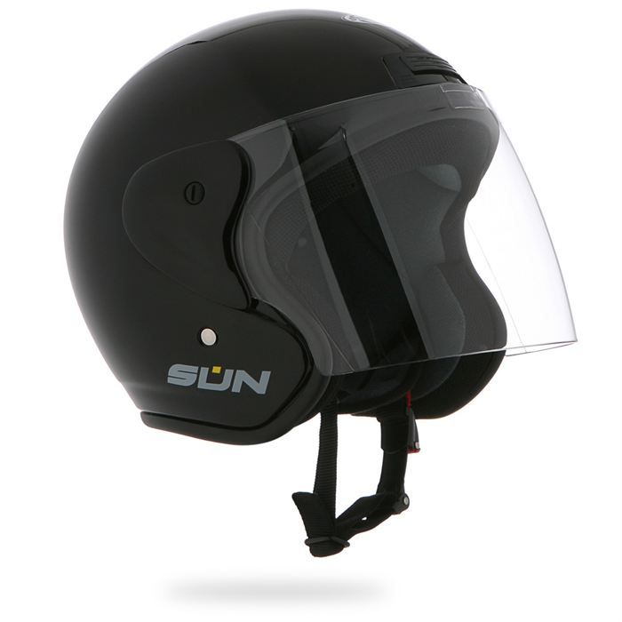 Stormer Casque Jet Sun Noir Brillant