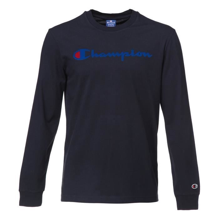 CHAMPION T-shirt manches longues - Homme - Marine