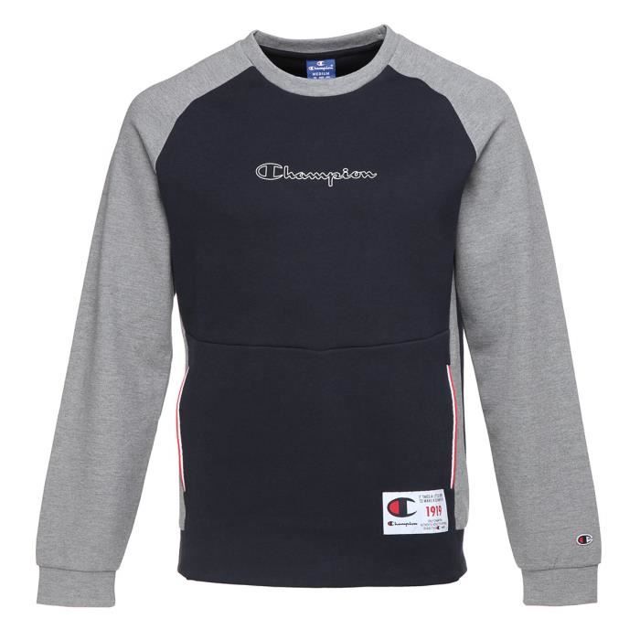 CHAMPION T-shirt manches longues - Homme - Bleu marine