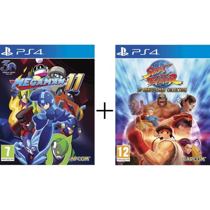 Mega Man XI + Street Fighter 30th Anniversary Collection Jeux PS4