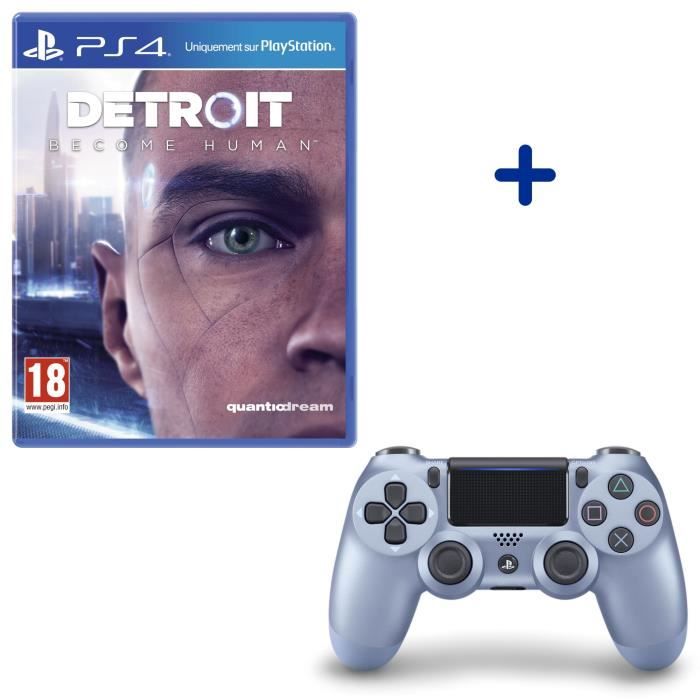 Detroit Become Human + Manette DualShock 4 Titanium Blue