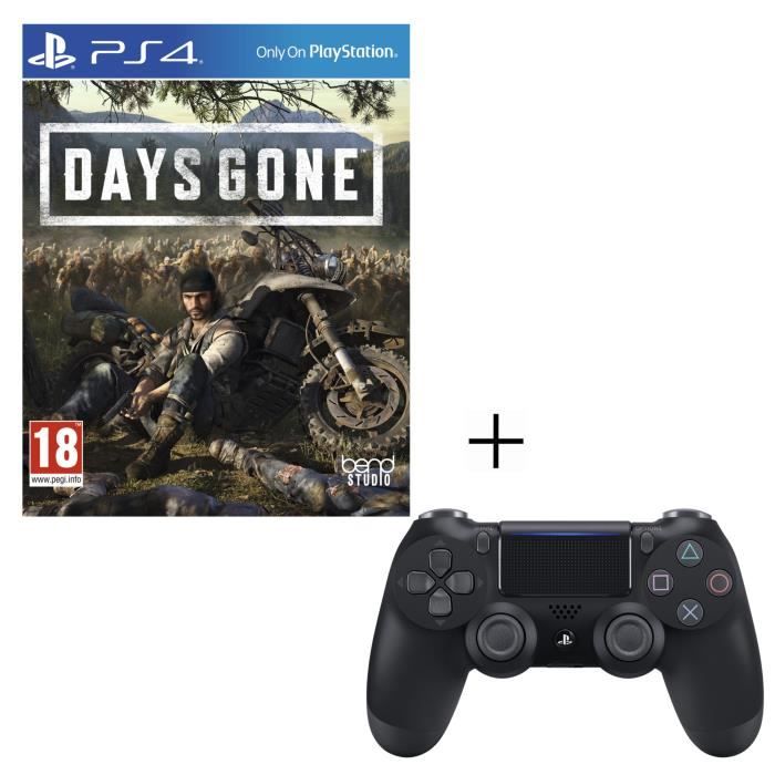 Pack Days Gone + Manette PS4 DualShock 4 Noire V2 + Voucher Fortnite