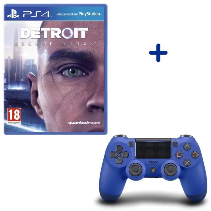 Detroit Become Human + Manette DualShock 4 Bleue