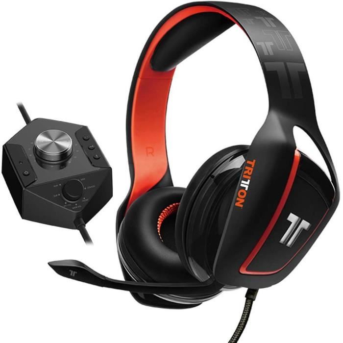 TRITTON Casque avec Microphone Gaming 7.1 RGB Filaire USB avec Micro pour PC/PS4 ARK ELITE BLACK