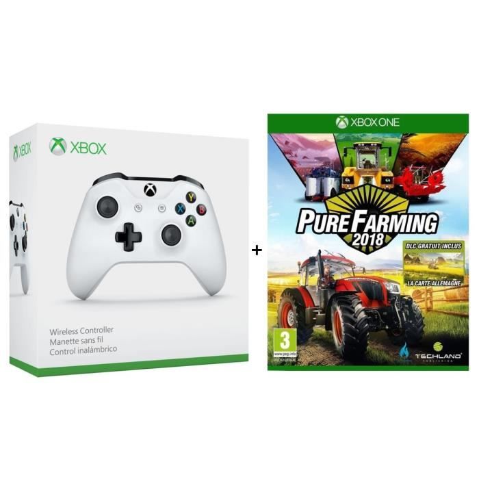 Manette Xbox One + Pure Farming 2018 Jeu Xbox One
