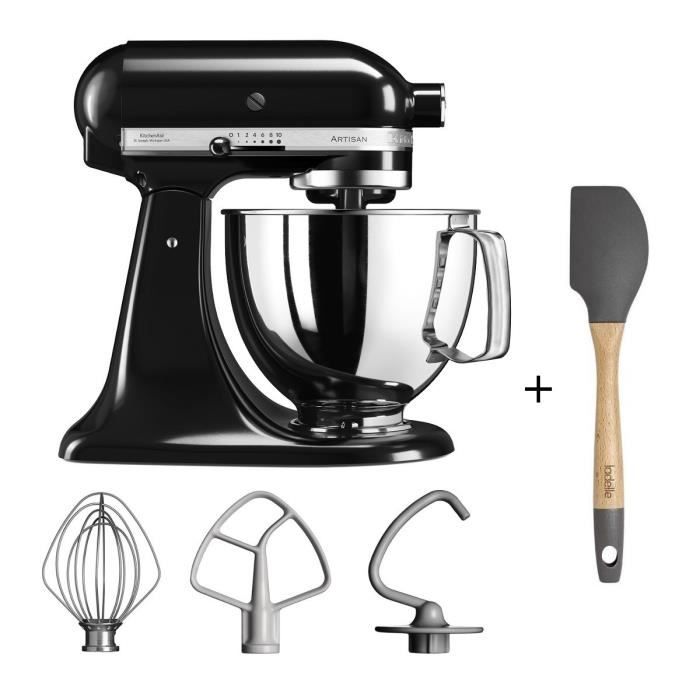 KITCHENAID ARTISAN 5KSM125EOB Robot pâtissier + LADELLE Spatule en silicone