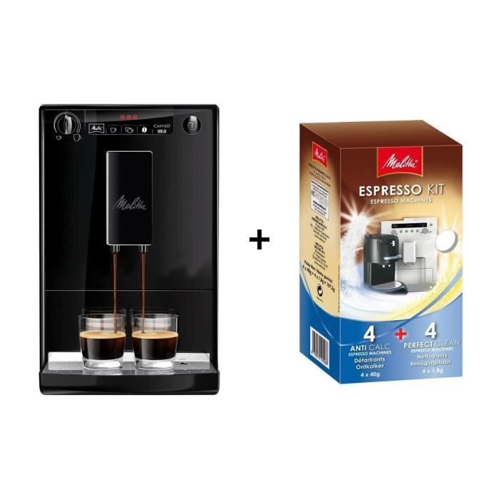 Pack MELITTA Machine à expresso Caffeo Solo E950 + Kit de nettoyage