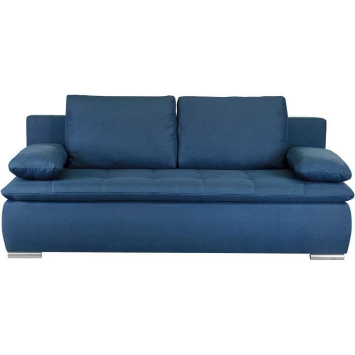 CLAUDIO Banquette convertible - Tissu bleu