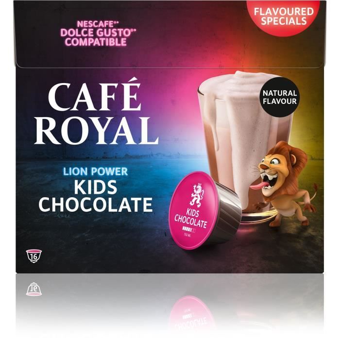 CAFE ROYAL Kids Chocolate - Compatibles avec le système Nescafé - 16 dosettes