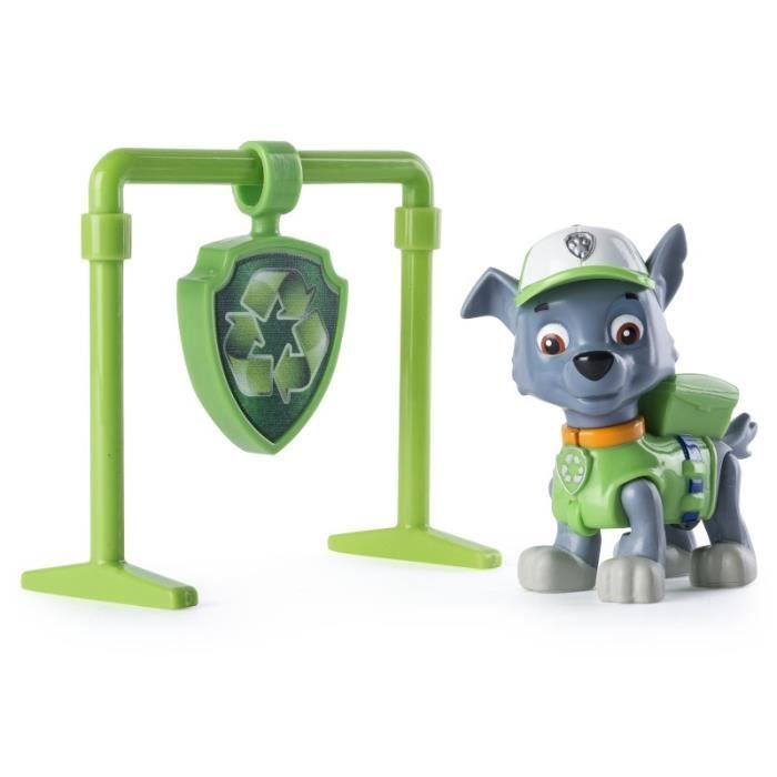 PAT PATROUILLE Figurine Rocky + Portique