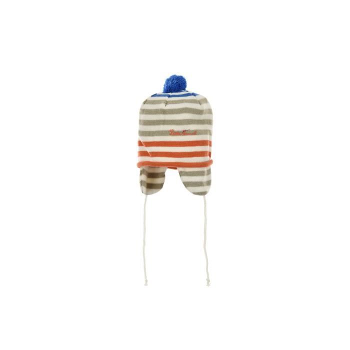 LITTLE MARCEL Ensemble Écharpe + Gants + Bonnet Beige Rayé beige/orange/bleu Bébé Garçon