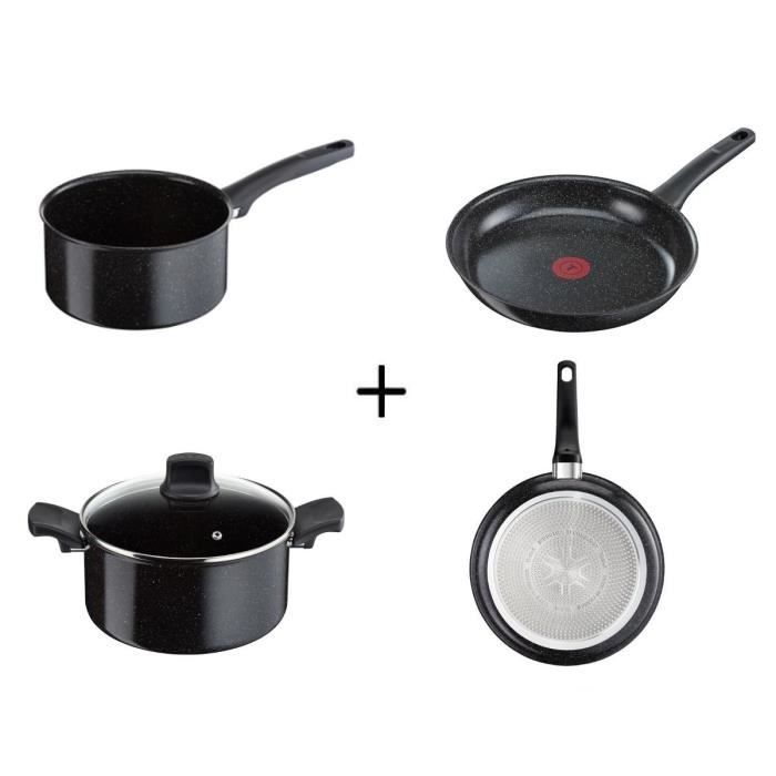 TEFAL Ingenio lot de 2 poêles 21-30 cm + 1 casserole 18 cm