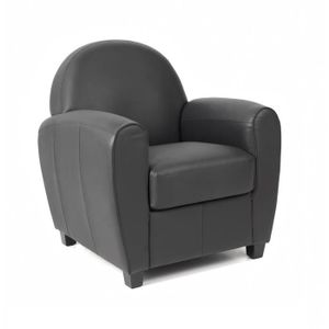 BRISTOL Fauteuil CLUB en simili noir