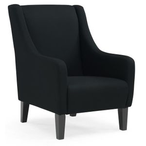MILOU Fauteuil nordique en polyester noir