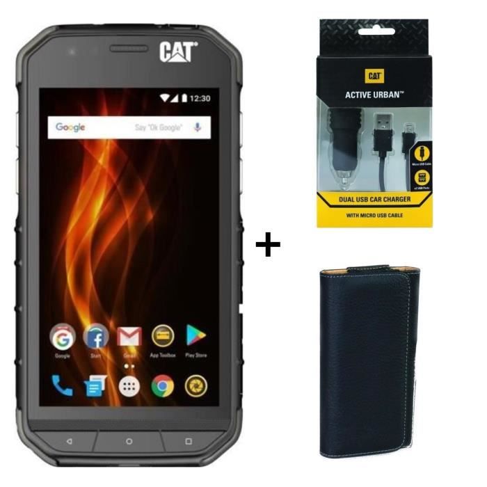 Caterpillar Cat S31 + Chargeur Allume-Cigare + Housse Universelle