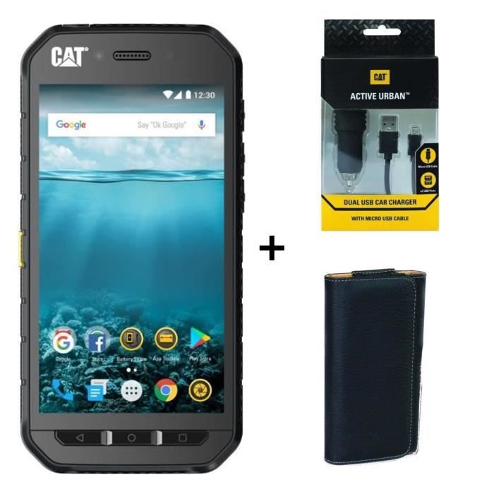 Caterpillar Cat S41 + Chargeur Allume-Cigare + Housse Universelle