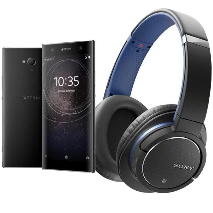 Sony Xperia XA2 Ultra Noir + SONY MDRZX770BNLCE7 Casque arceaux Bluetooth