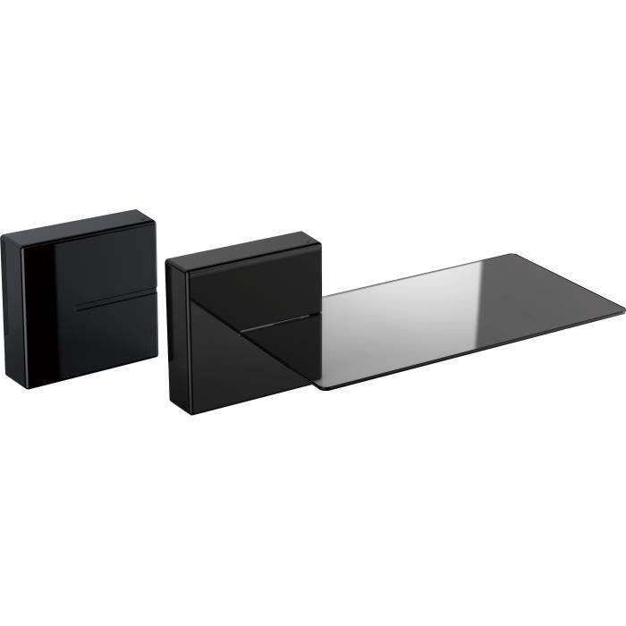 MELICONI GHOST CUBE SHELF Système de gestion des câbles - 1 cube et 1 étagère - Poids max : 3 Kg - Noir