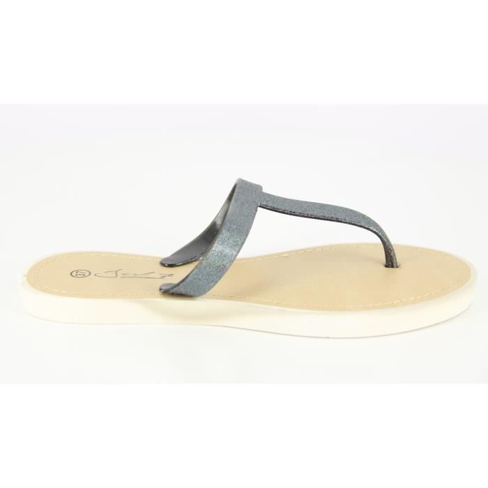 JET 7 Sandales de Ville Messima Noir Femme
