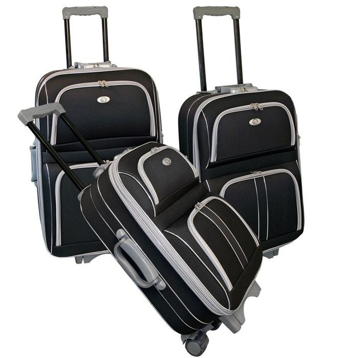 KINSTON Set de 3 Valises trolley 2 roues Silver